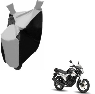 NIKS Two Wheeler Cover for Yamaha(SZ R, Black, Silver)