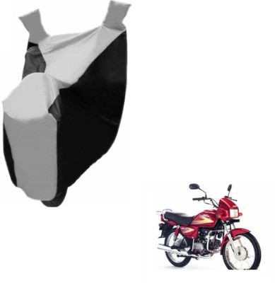 NIKS Two Wheeler Cover for Hero(Splendor, Black, Silver)