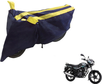 NIKS Two Wheeler Cover for Bajaj(Discover 100 DTS-i, Black, Yellow)