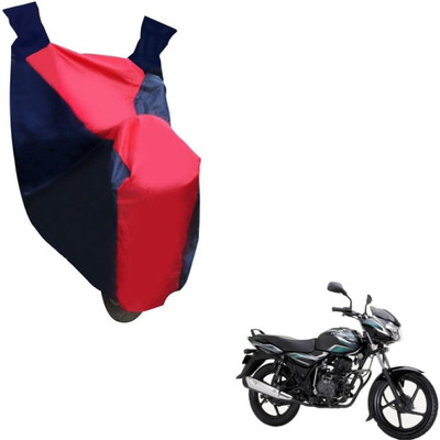 NIKS Two Wheeler Cover for Bajaj(Discover 100 DTS-i, Black, Red)