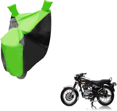 NIKS Two Wheeler Cover for Royal Enfield(Electra Delux, Black, Green)