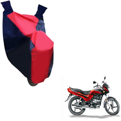 NIKS Two Wheeler Cover for Hero(Passion Plus, Black, Red)