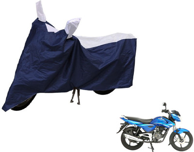 Auto Hub Two Wheeler Cover for Bajaj(Blue, Silver)