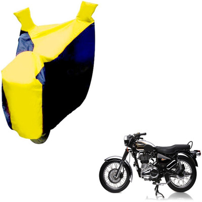 NIKS Two Wheeler Cover for Royal Enfield(Electra Delux, Black, Yellow)