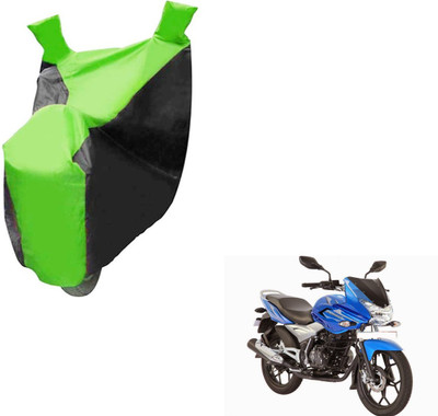 NIKS Two Wheeler Cover for Bajaj(Discover 150 f, Black, Green)