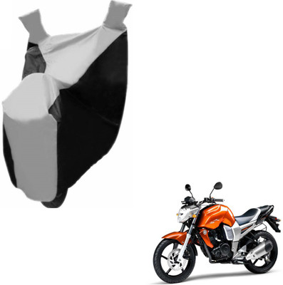 NIKS Two Wheeler Cover for Yamaha(FZ16, Black, Silver)