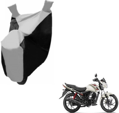 NIKS Two Wheeler Cover for Suzuki(Sling Shot Plus, Black, Silver)
