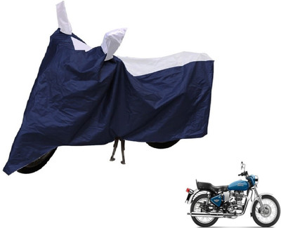 AUTYLE Two Wheeler Cover for Royal Enfield(Blue, Silver)