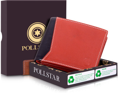 

POLLSTAR Men Tan Genuine Leather Wallet(8 Card Slots)