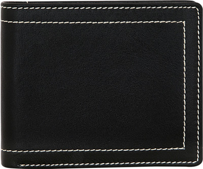 

POLLSTAR Men Black Genuine Leather Wallet(9 Card Slots)