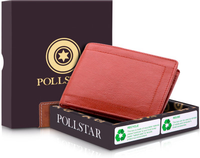 

POLLSTAR Men Tan Genuine Leather Wallet(3 Card Slots)