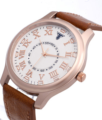 

Traktime Roman Analog White Round Dial Leather Strap ROMAN Watch - For Men