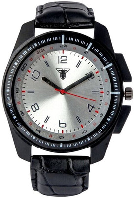 

Traktime Marine Analogue Silver Round Dial Leather Strap Watch - For Men
