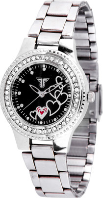 

Traktime Iconic Analogue Black Dial Color & Silver Steel strap Watch - For Women