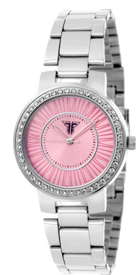 

Traktime Iconic Analogue Pink Dial Color & Silver Steel strap Watch - For Women