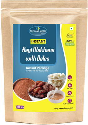 

TOTS AND MOMS Instant Ragi Makhana with Dates Cereal(200, 8)