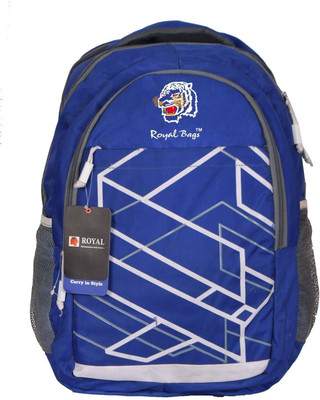 

Royal Bags Nylon Blue Black Backpack For Kids| School Bag 40 L Backpack(Blue)