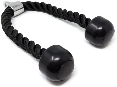 

CSU Tricep Fitness Rope Maked with Twisted Knitting Technique with Big Plastic Stopper Triceps Bar(Black)