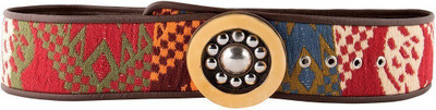 

trysco Women Party Multicolor Canvas Belt, Black
