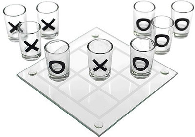 

Zahuu Tic Tac Toe Party Drinking Shot Glass Game with 9 Shot Glass Board Game