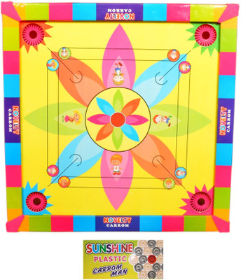 

Sunshine International Carrom Board with Ludo 2 in 1 Game (17 x 17 inches) 3 cm Carrom Board(Multicolor)