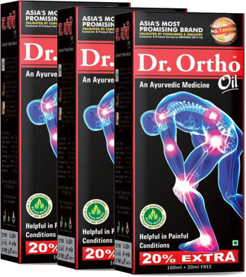 

Dr. Ortho AYURVEDIC JOINT PAIN MASSAGE Oil (Pack of 3) Liquid(360 ml)
