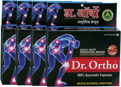 

Dr. Ortho AYURVEDIC PAIN RELIEF CAPSULES (30 Caps in each pack) (Pack of 4) Capsules(120 g)