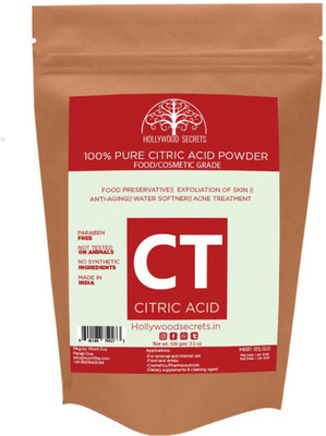 

Hollywood Secrets 100% Pure Citric Acid Powder (Pack Of 2) Food Grade Non-Gmo (100 Gms)(100)