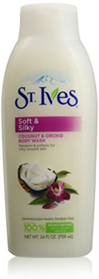 

St. Ives Soft and Silky Tripple Butters Body Wash - Indulgent Coconut Milk - 24 oz(200 ml, Pack of 3)