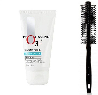 

jollity Hair Brush And + Volcano Scrub (50 g)(Set of 2)