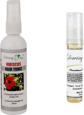 

Glowing Buzz Combo of hibiscus hair tonic and vitamin e oil(Set of 2)