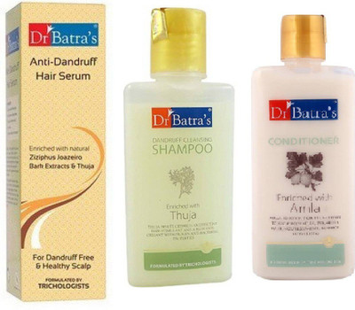 

Dr. Batra's Anti-Dandruff Hair Serum, Dandruff Cleasing Shampoo & Amla Conditioner(Set of 3)