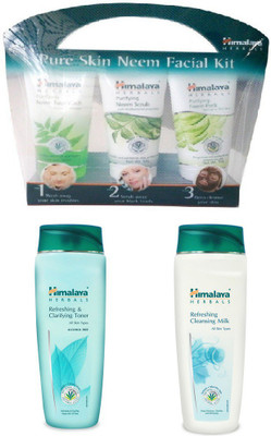 HIMALAYA NEEM FACIAL KIT, REFRESHING CLARIFYING MILK , REFRESHING CLARIFYING TONER(3 Items in the set)