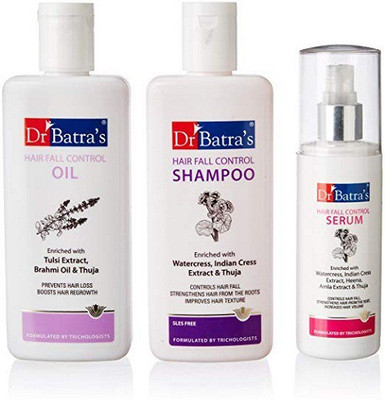 

Dr. Batra's Hair Fall Control Oil, Hair Fall Control Shampoo & Hair Fall Control Serum(Set of 3)