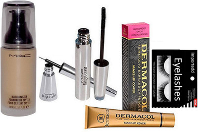 

Importedd Eyelashes, Matchmaster Foundation, Eyeliner & Mascara, flimstudio Makeup Cover Foundation(Set of 5)