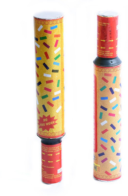 

ENJOY Multicolor Eco Friendly Bat Party Poppers for Birthday Party/Anniversary Party/Celebration any Occasions (Pack of 2) - 2 ml