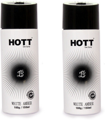 

HOTT WHITE AMBER Deodorant for Men- Pack of 2 (150ml each) Body Spray - For Men(150 ml, Pack of 2)