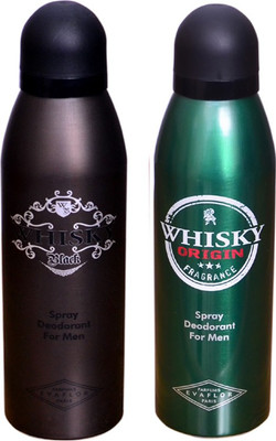 

WHISKY BLACK & GREEN Deodorant Spray - For Men(200 ml, Pack of 2)