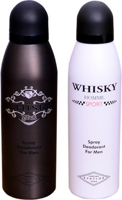

WHISKY BLACK & WHITE Deodorant Spray - For Men(200 ml, Pack of 2)