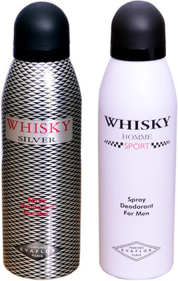 

WHISKY SILVER & WHITE Deodorant Spray - For Men(200 ml, Pack of 2)