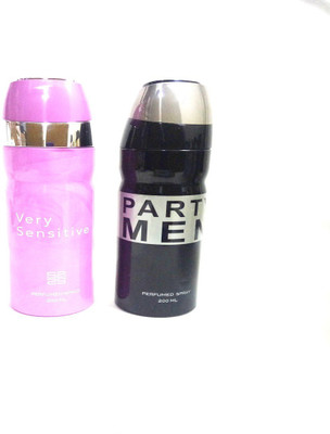 

ARQUS PARTY MEN AND VERY SENSITIVE Perfume Body Spray - For Men & Women(400 ml, Pack of 2)