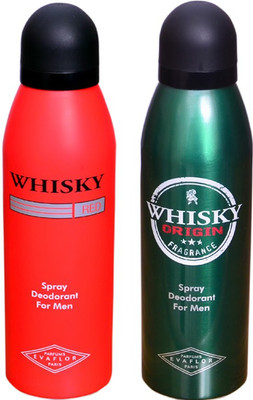 

WHISKY RED & GREEN Deodorant Spray - For Men(200 ml, Pack of 2)