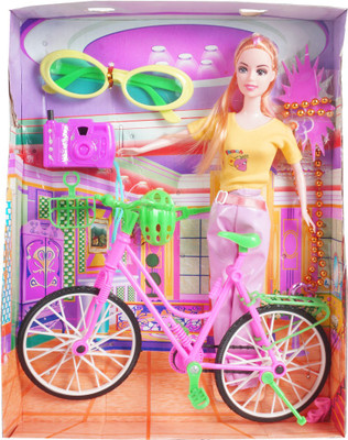 Barbie doll with cycle top
