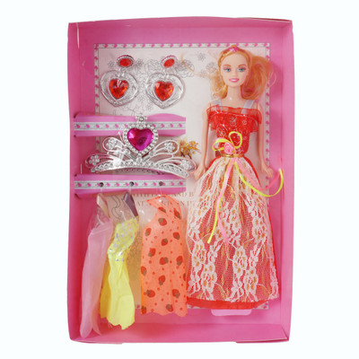 

BEAUTY AND THE BEAST Barbie ELEGAN Fashion Doll,3pcs Dresses & Make Fashion up Accessories - Kit Play Set For Girls , Girls Gift and Showpiece -Kids Toy (Multicolor)(Multicolor)