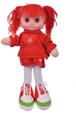 

Johnnie Boy Woolen Red Musical Doll, Toys with Flashing Lights And Blinking Eyes With Rhymes Telling Toy For Kids(Multicolor)