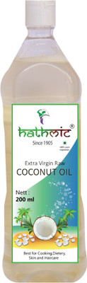 

hathmic Raw Extra Virgin Cold Pressed Coconut Oil Coconut Oil Plastic Bottle(200 ml)