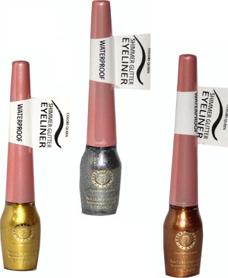 

Colors Queen Water Proof Shimmer Glitter Liner 15 g(Gold, Silver, Brown)