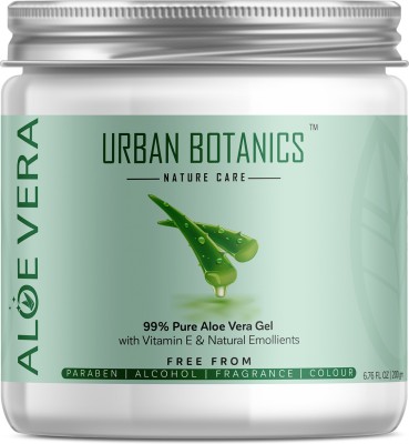 

UrbanBotanics 99% Pure Aloe Vera Skin/Hair Gel with Vit E and Natural Emollients, 200 g (PARABEN FREE)(200 g)