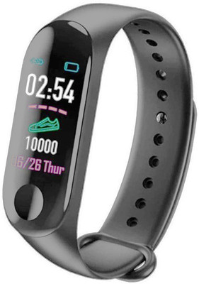 

LIFEMUSIC Smart band M3 Plus Heart rate monitor Fitness Activity tracker smartband Fitness Band(Black, Pack of 1)