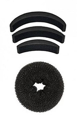 Confidence Hair Accessories Combo (Puff+ Hair Donut) Hair Accessory Set(Black)